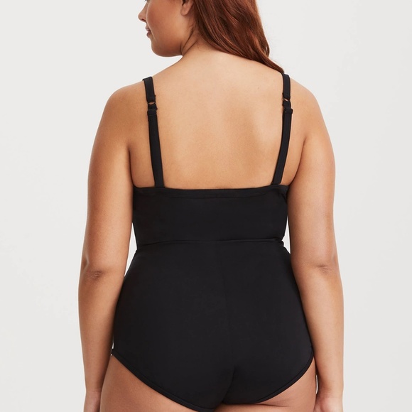 Torrid Lattice Push-Up Demi 1-Piece Swimsuit - Picture 3 of 6